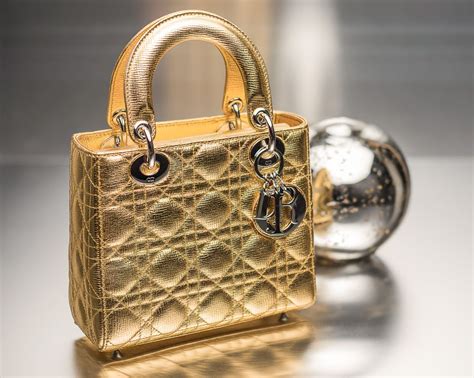 gold dior handbag|lady dior large bag.